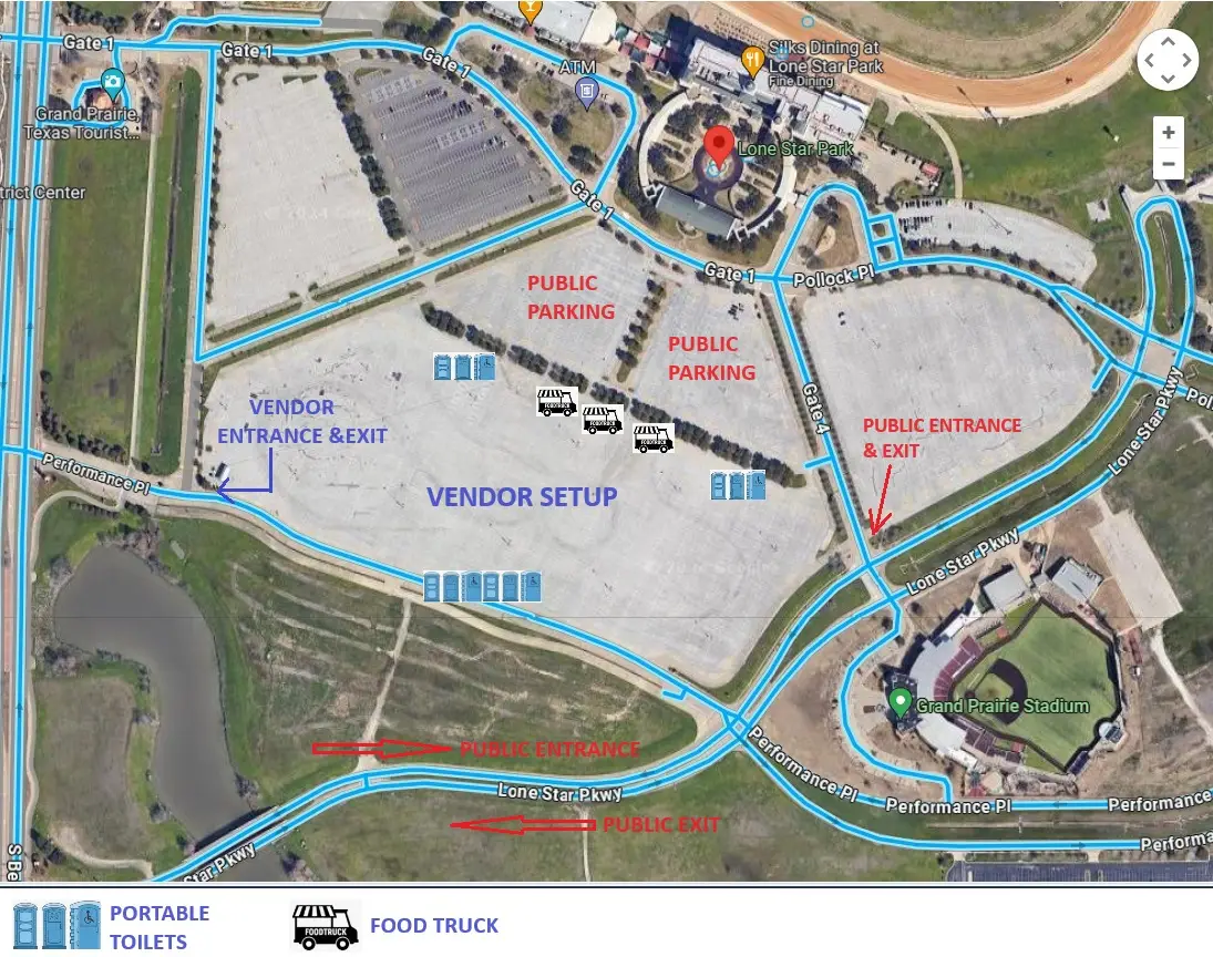 Lone Star Park Directions Map